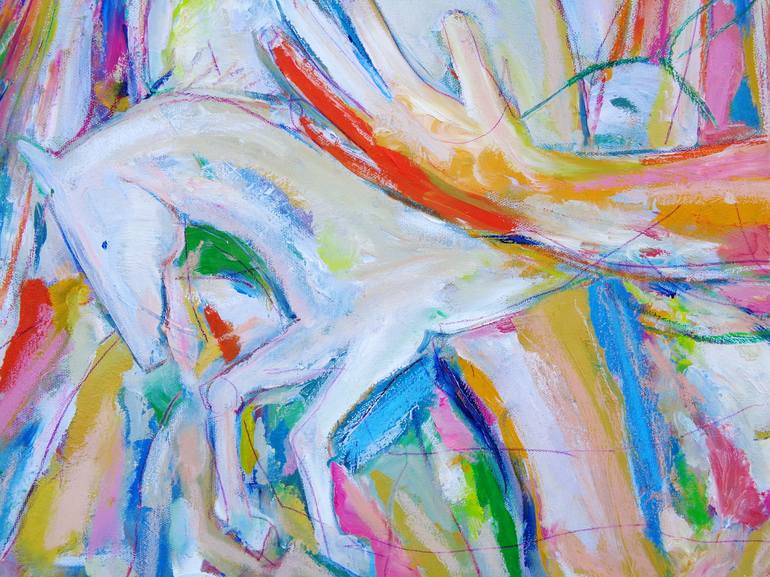 Original Abstract Expressionism Love Painting by Elisaveta Sivas