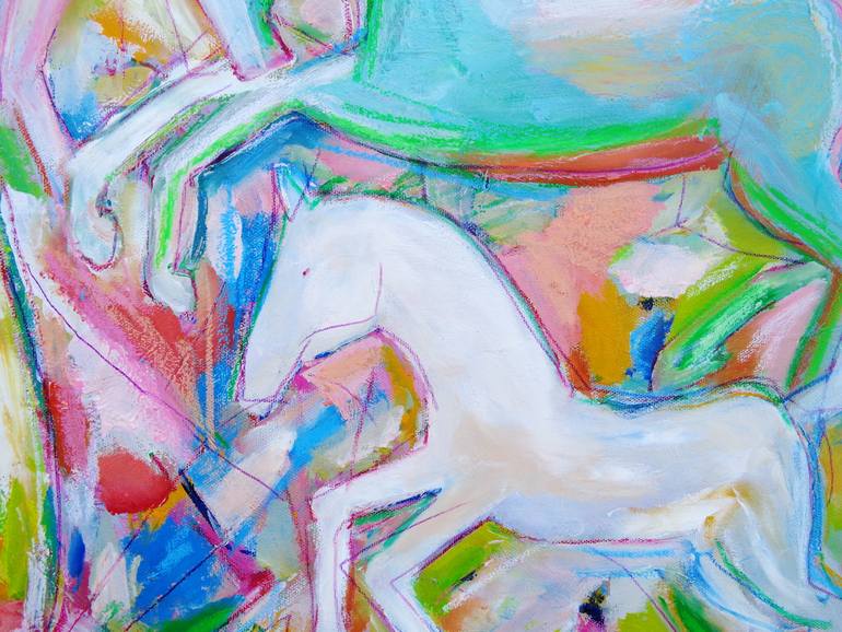 Original Abstract Expressionism Love Painting by Elisaveta Sivas