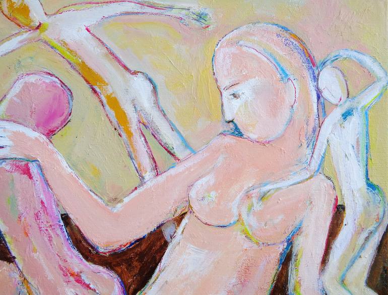 Original Figurative People Painting by Elisaveta Sivas