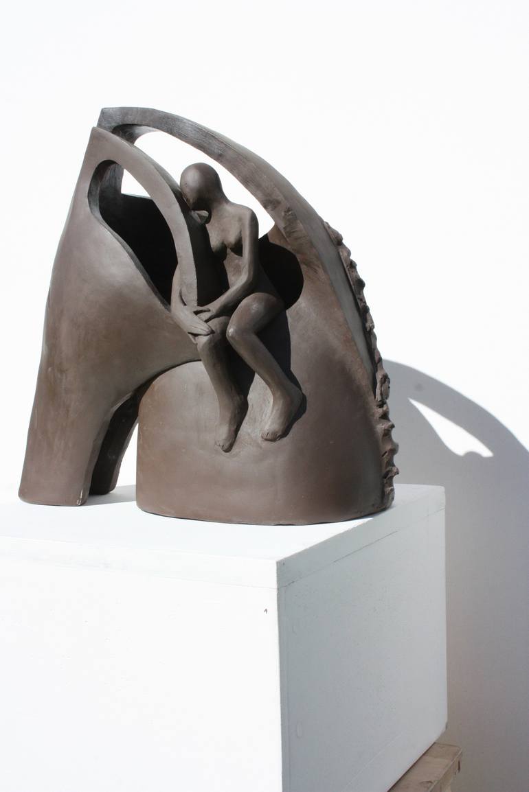 Original Figurative Horse Sculpture by Elisaveta Sivas