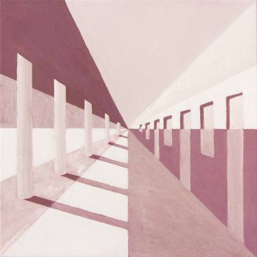 Print of Minimalism Cities Paintings by Zsuzsanna Gesztelyi Nagy