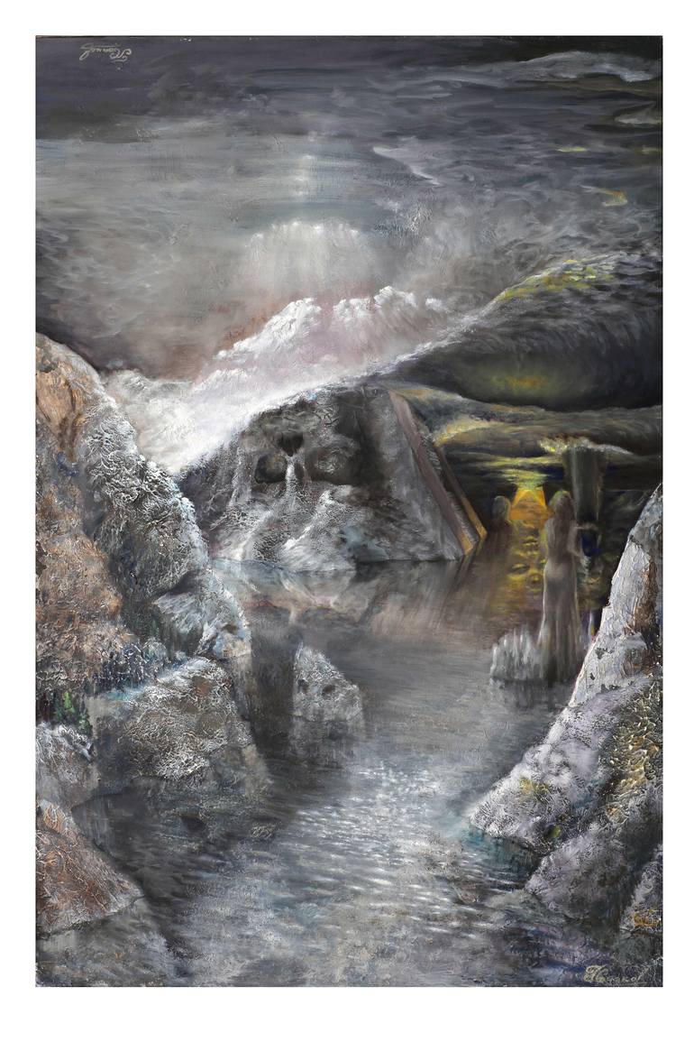Original Surrealism Fantasy Painting by Henry Shmulevich