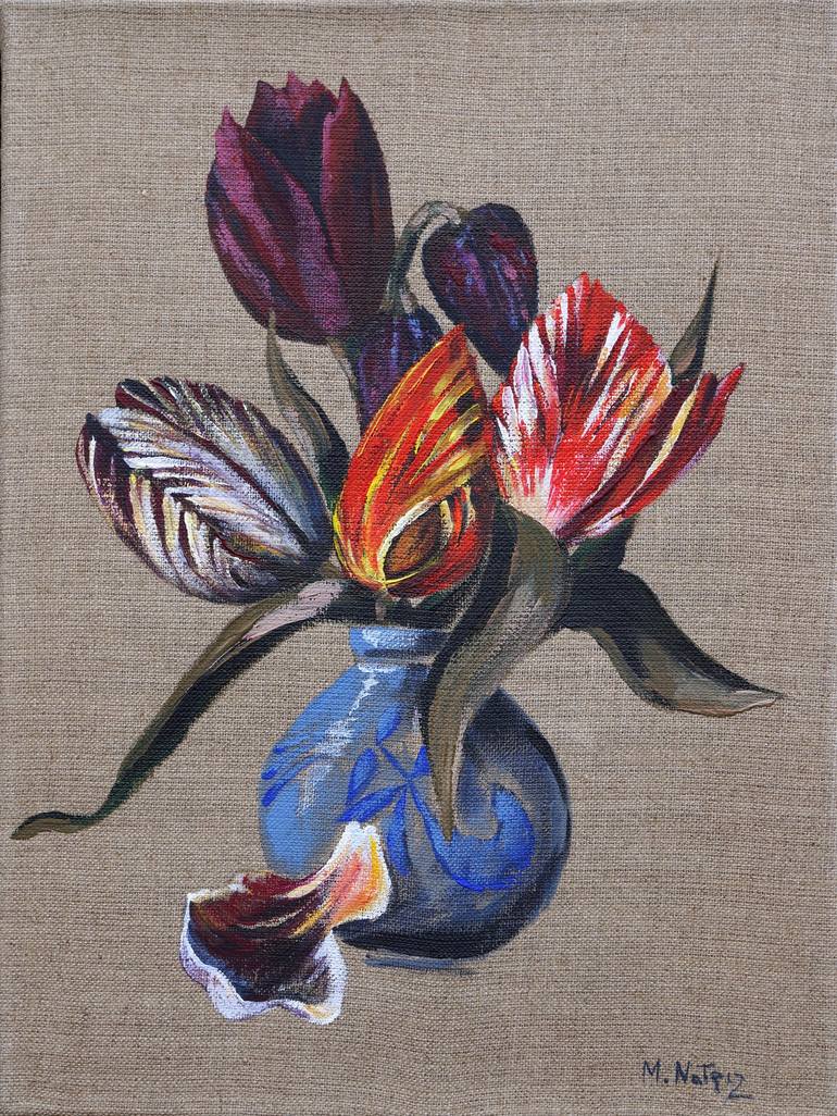 Print of Contemporary Floral Paintings by Magdalena NałęCz