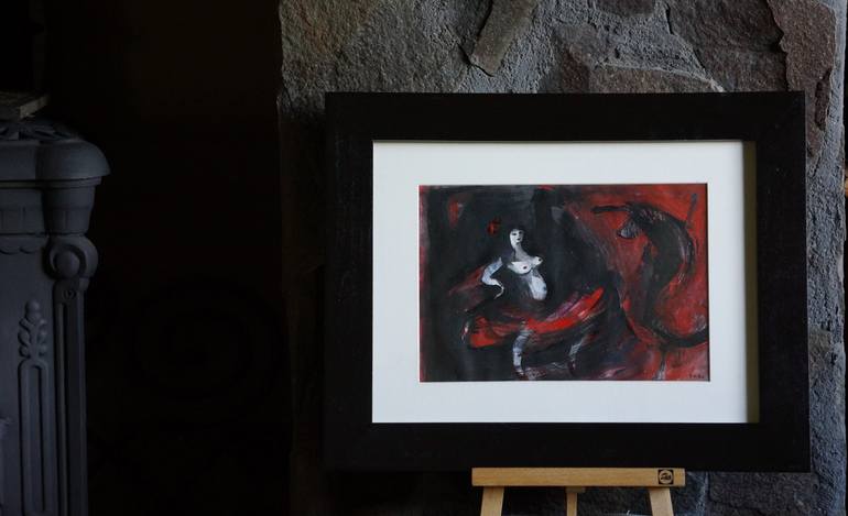 Original Expressionism Women Painting by Magdalena NałęCz