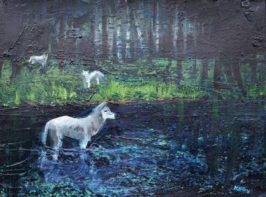 Print of Surrealism Animal Paintings by Magdalena Nałęcz