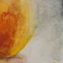 .Still life with apple.
 Watercolor on watercolor  
paper mounted  on cardboard.
Painted from life ,
summer, 2010

5,1×7,1"  (13×18cm)
unframed.

You will receive a signed Certificate of Authenticity.