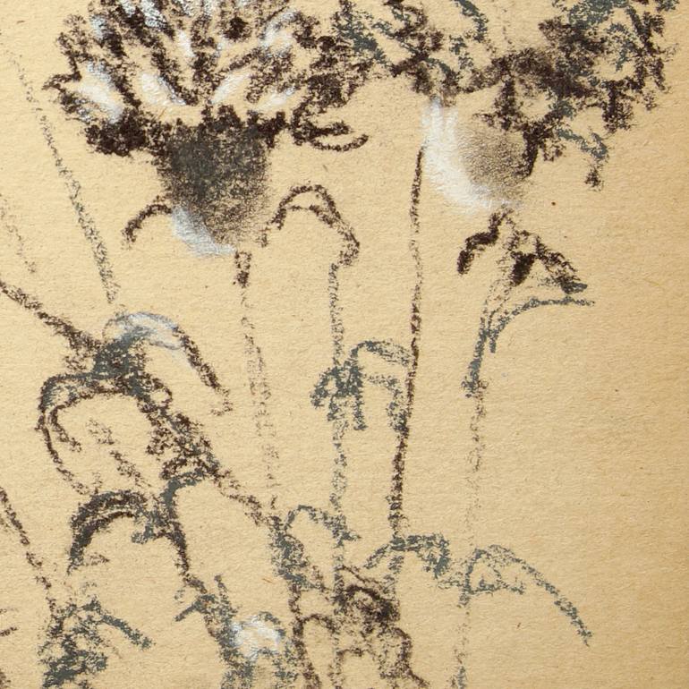 Original Fine Art Floral Drawing by Gorszky Roxána