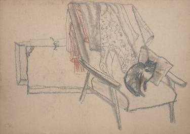 Print of Cats Drawings by Gorszky Roxána
