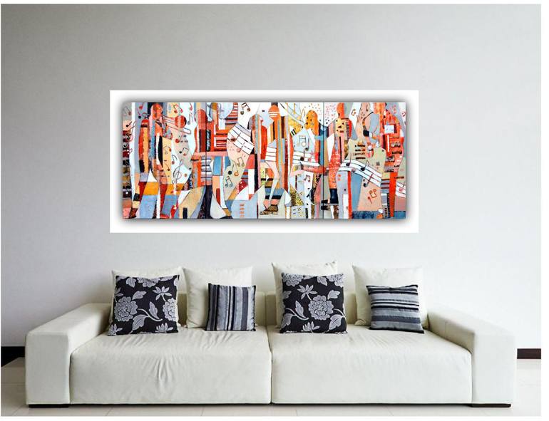 Original Modern People Painting by Claire Biette