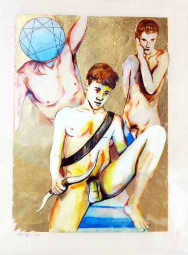 Original Figurative Nude Mixed Media by René Capone