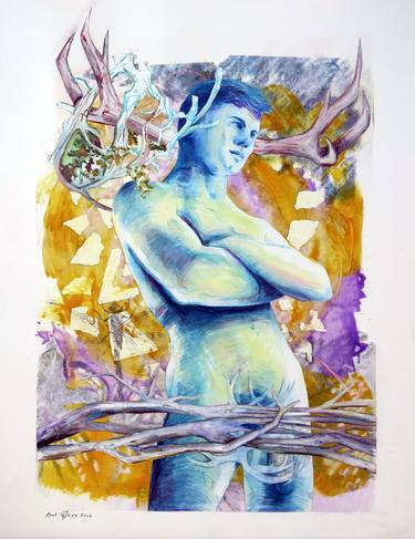 Original Figurative Nude Mixed Media by René Capone