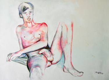 Original Figurative Nude Drawings by René Capone