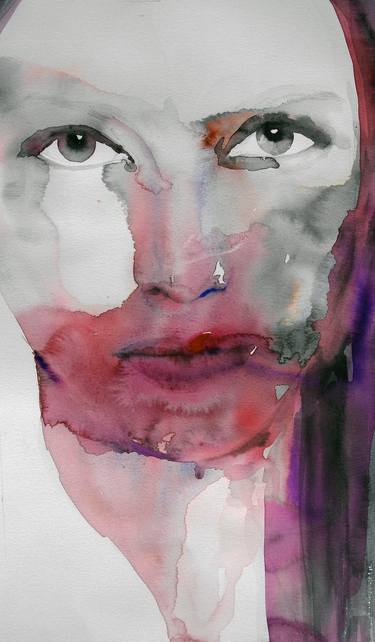 Print of Expressionism Portrait Paintings by Berta Balog