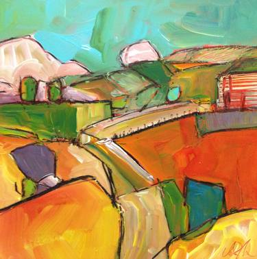 Original Abstract Landscape Paintings by Rachael Van Dyke