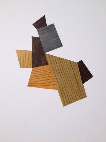 Original Cubism Abstract Collage by Rachael Van Dyke