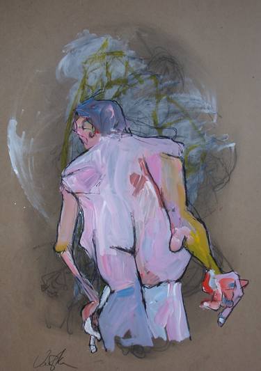 Original Abstract Nude Paintings by Rachael Van Dyke