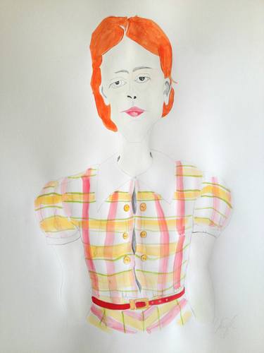 self-portrait plaid dress with red belt thumb