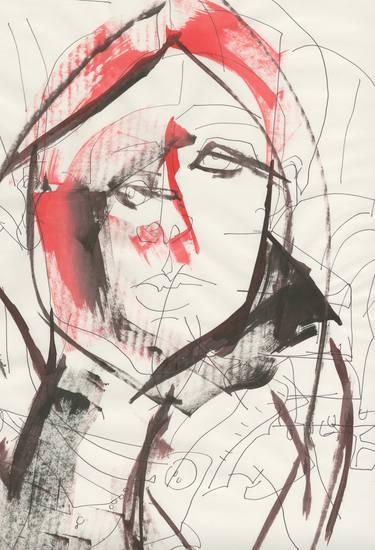 Original Abstract Portrait Drawings by Rachael Van Dyke