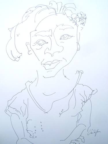 Original Abstract Portrait Drawings by Rachael Van Dyke