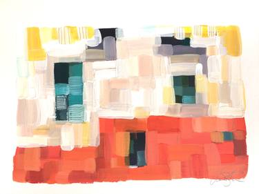 Original Abstract Architecture Paintings by Rachael Van Dyke