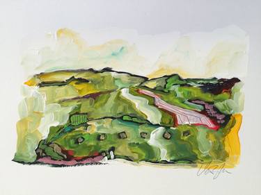 Original Abstract Landscape Paintings by Rachael Van Dyke