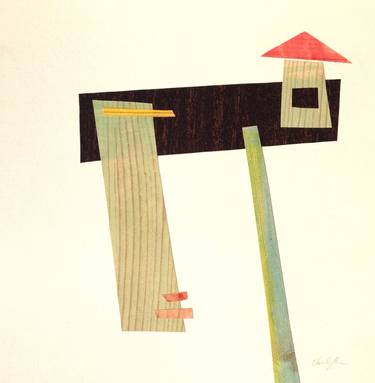 Original Modern Architecture Collage by Rachael Van Dyke