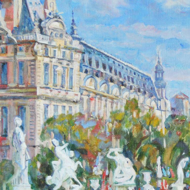 Original Abstract Architecture Painting by Halyna Barannikova