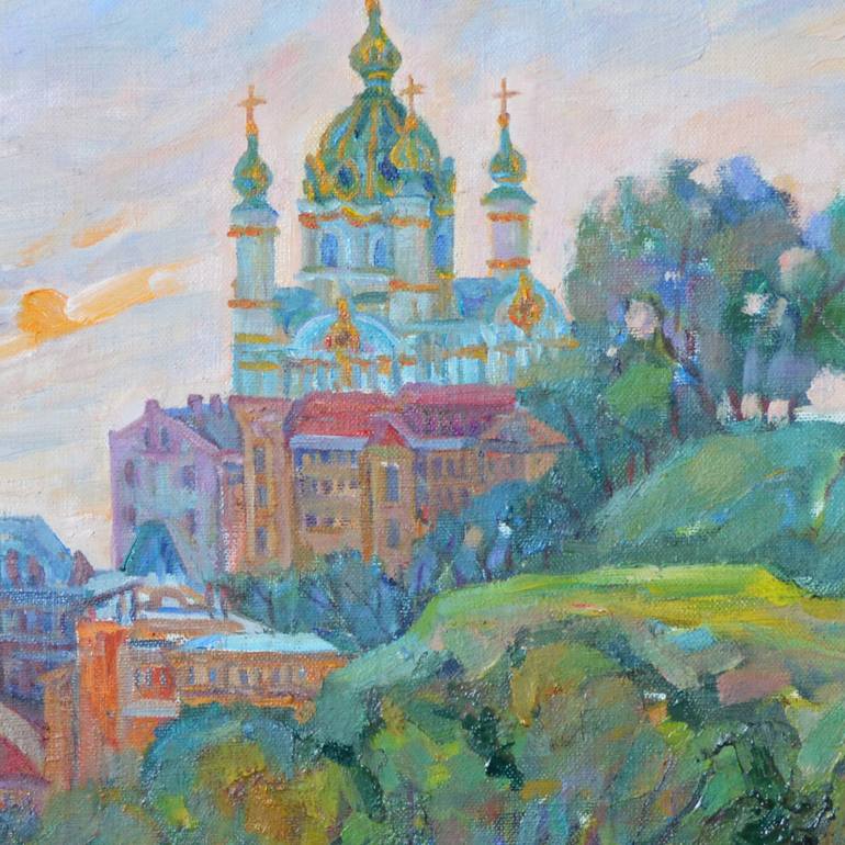 Original Figurative Architecture Painting by Halyna Barannikova
