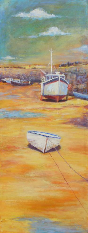 Original Boat Painting by TREVOR DAWES