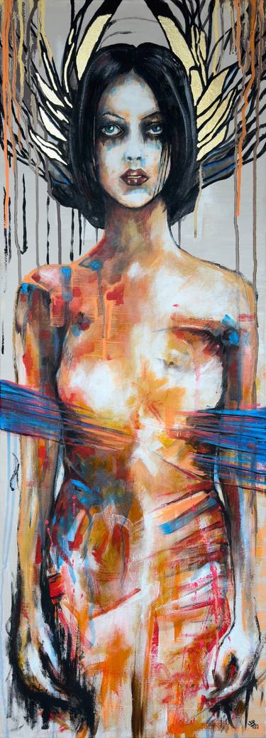 Original Abstract Expressionism Portrait Paintings by Jakub DK