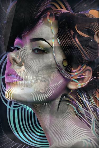 Original Abstract Portrait Digital by Jakub DK