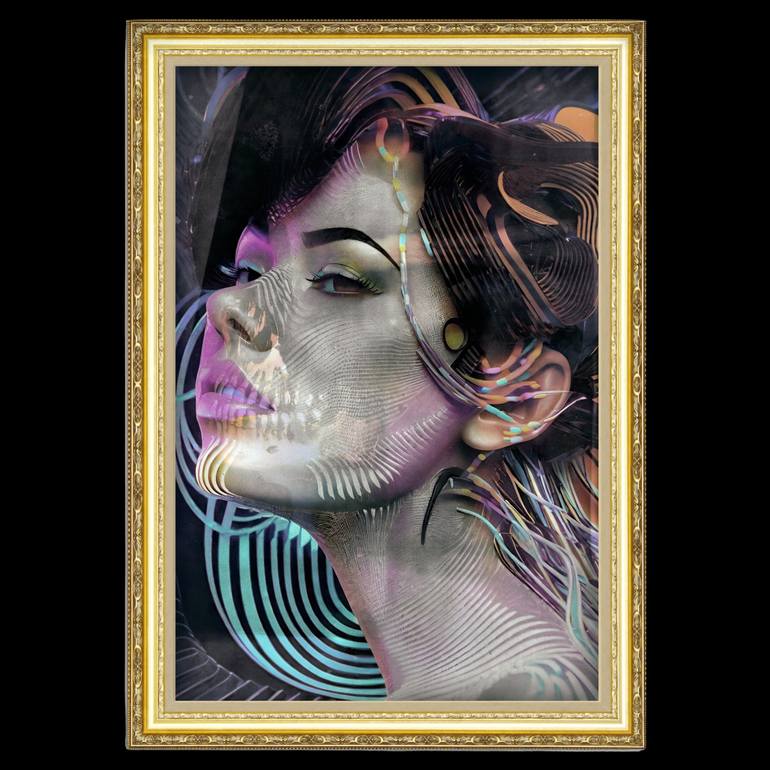 Original Abstract Portrait Digital by Jakub DK