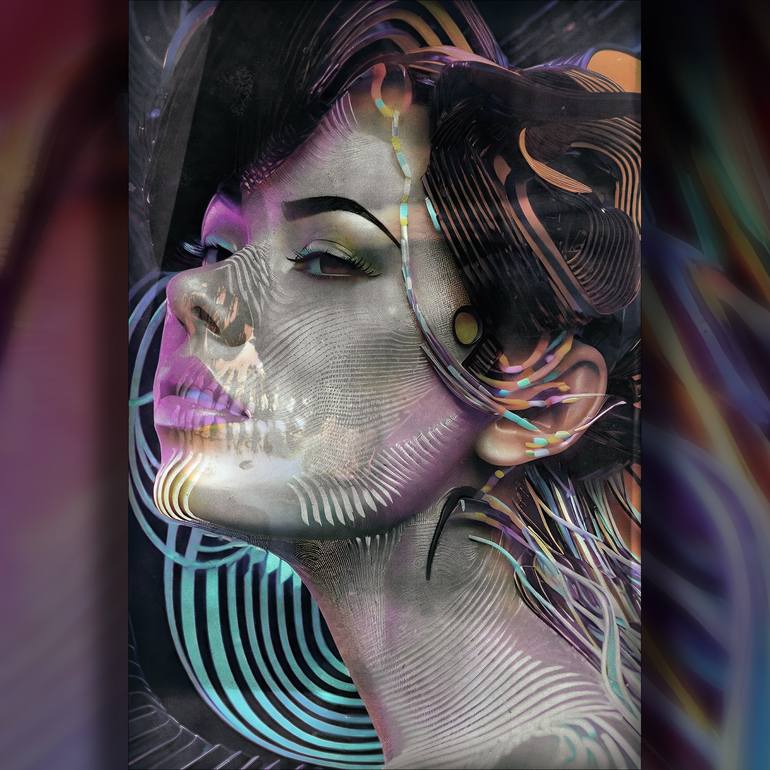 Original Abstract Portrait Digital by Jakub DK