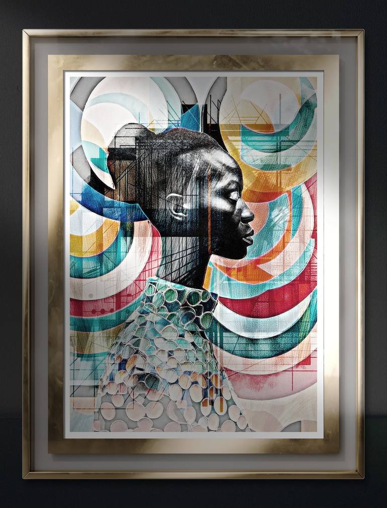 Original Abstract Portrait Digital by Jakub DK