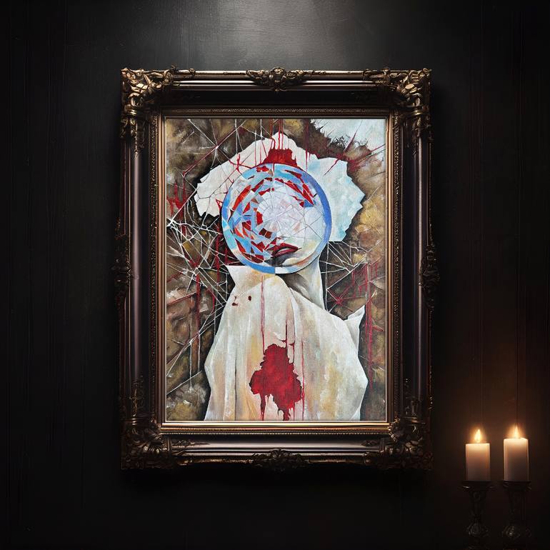 Original Surrealism Women Painting by Jakub Dk