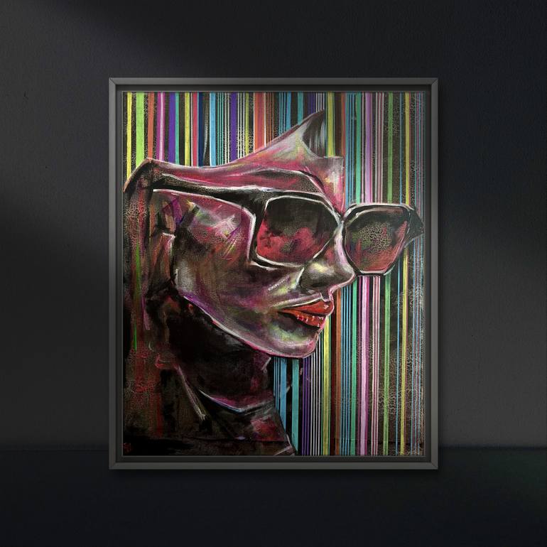 Original Abstract Portrait Painting by Jakub Dk