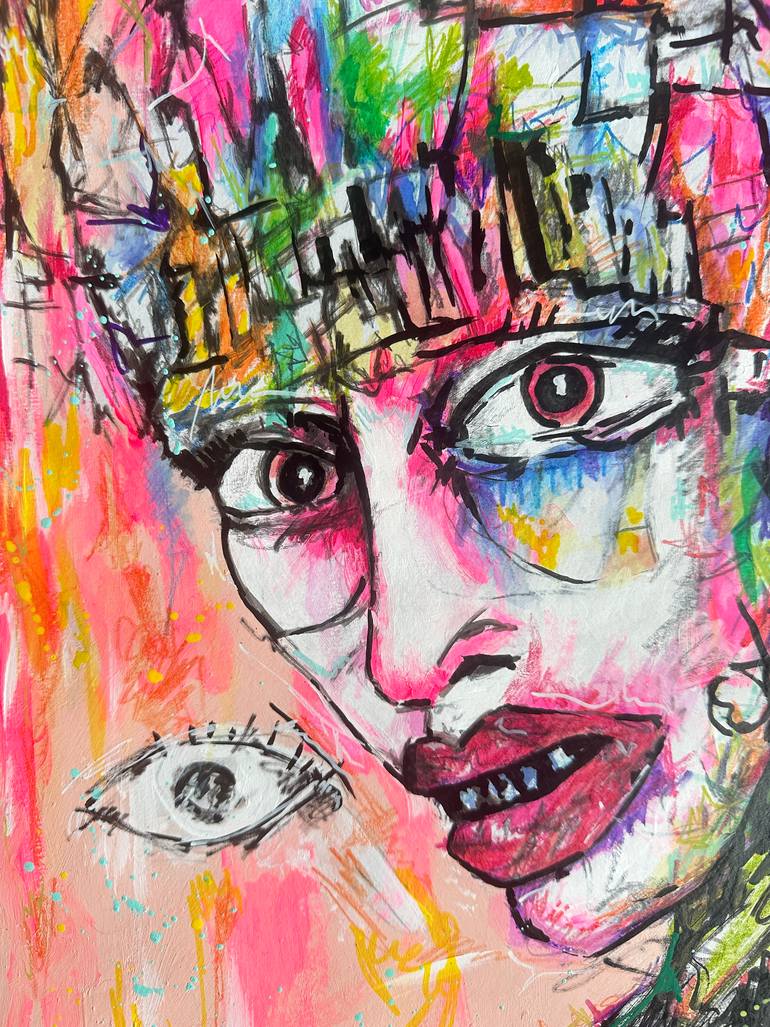 Original Abstract Expressionism People Painting by Jakub Dk