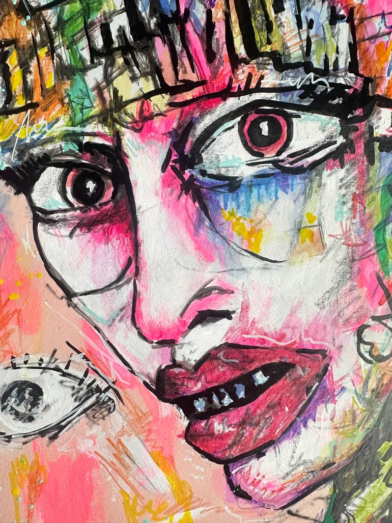 Original Abstract Expressionism People Painting by Jakub Dk