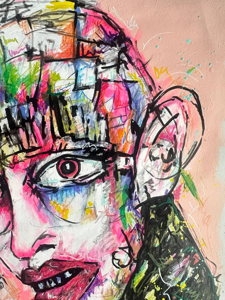 Original Abstract Expressionism People Painting by Jakub Dk