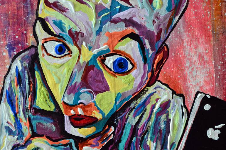 Original Abstract Portrait Painting by Jakub DK