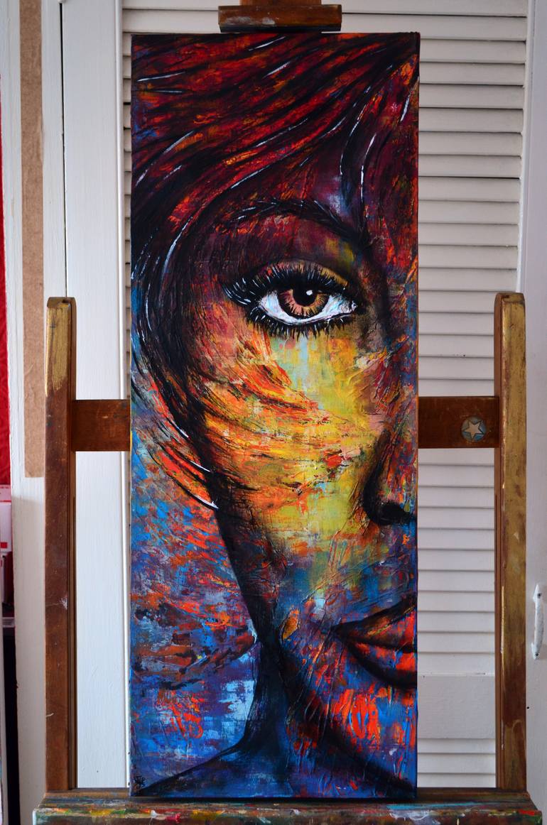 Original Abstract Portrait Painting by Jakub DK