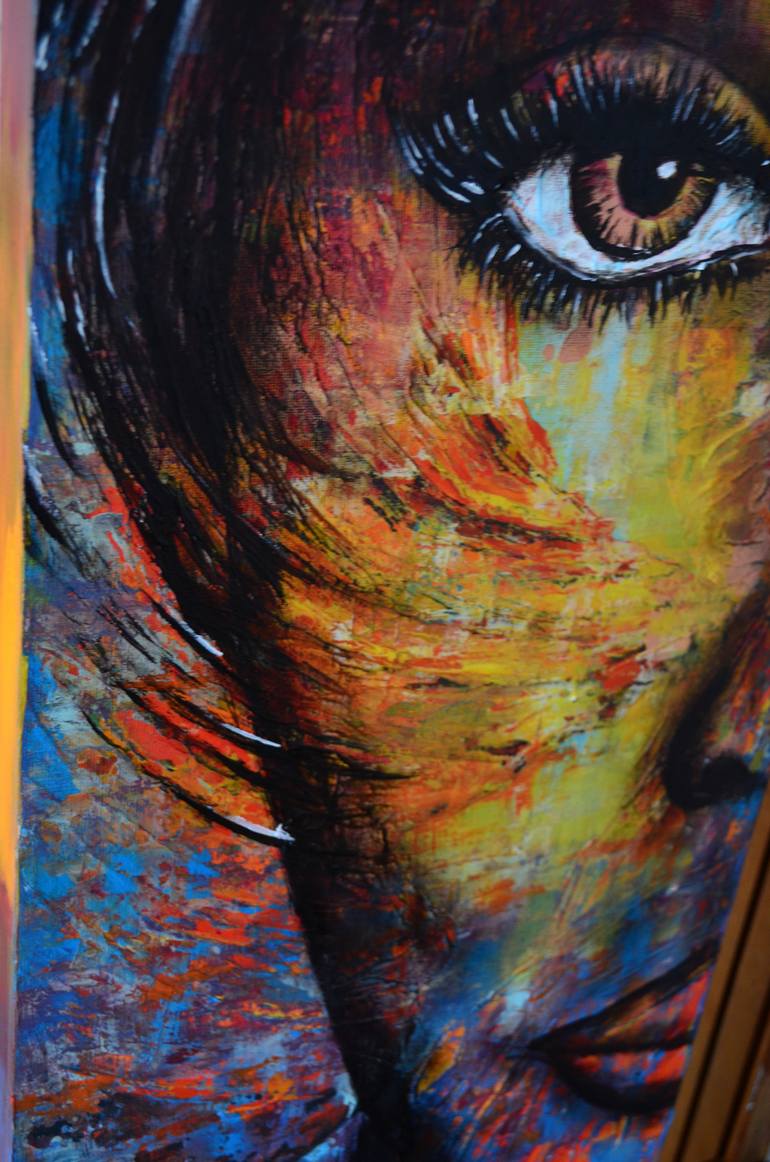 Original Abstract Portrait Painting by Jakub DK