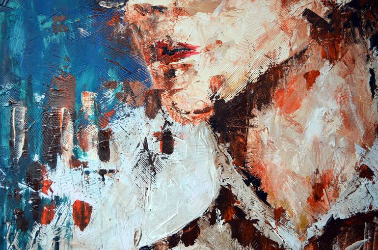 Original Abstract Portrait Painting by Jakub DK