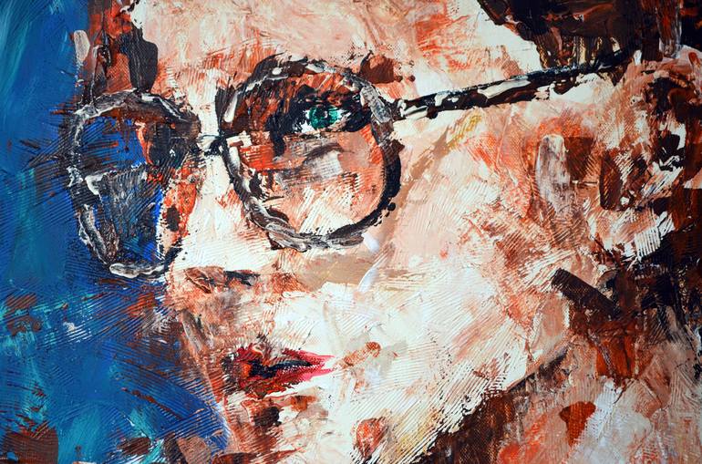 Original Abstract Portrait Painting by Jakub DK