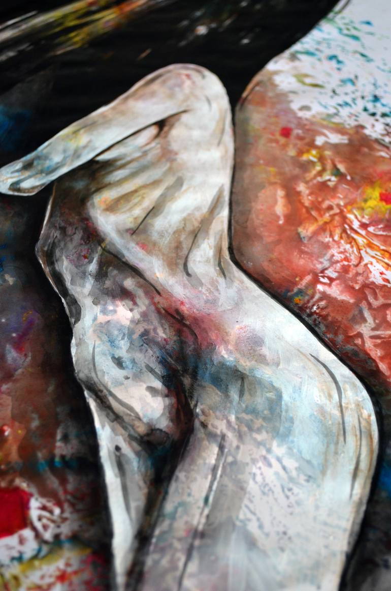 Original Abstract Nude Painting by Jakub DK