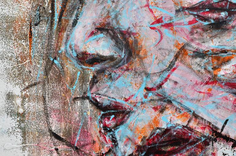 Original Abstract Portrait Painting by Jakub DK