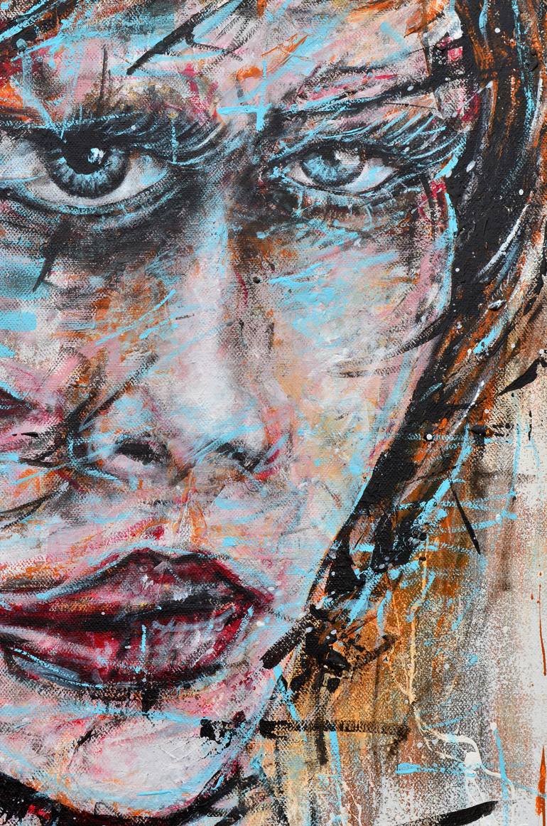 Original Abstract Portrait Painting by Jakub DK