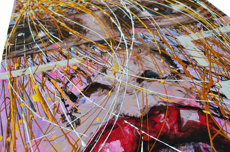 Original Abstract Portrait Painting by Jakub Dk