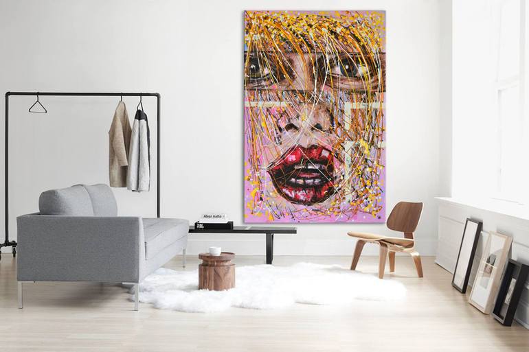 Original Abstract Portrait Painting by Jakub Dk