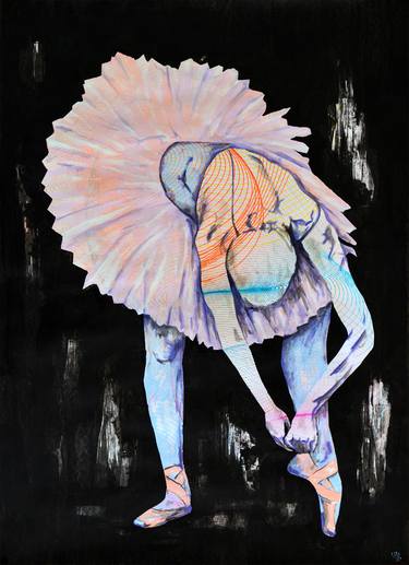 Ballerina - Vibrations Mixed Media Modern Art thumb